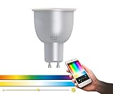 EGLO connect LED GU10 Lampe, Smart Home Glühbirne, 5 Watt (entspricht 29 Watt), 400 Lumen, GU10 LED dimmbar, Farbtemperatur und RGB Farben einstellbar, LED Leuchtmittel, LED Spot Ø 5