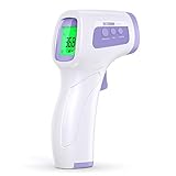 Fieberthermometer Kontaktlos IDOIT Berührungsloses Thermometer Baby, Digitales Thermometer mit LCD-Anzeige, Fieberalarmsystem, Stirnthermometer für Erw