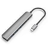 USB C Hub, WALNEW USB C Adapter MacBook Pro,7-in-1 Typ C Hub mit 4K HDMI-Ausgang, 3 USB 3.0 Anschlüsse, SD/TF Kartenleser, 100W PD für iPad Pro/MacBook Pro/Air(Thunderbolt 3)/und mehr Typ C-G
