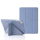 Origami Hülle für iPad 7.9 Zoll iPad Mini 5. 4. 3. 2. Generation, Auto Schlafen/Wachen Schützhülle 7,9”, 5-in-1 mehrere Betrachtungswinkel, Glatt Silikonhülle und weiche TPU Rückseite -BlauG