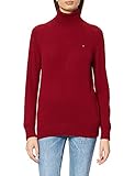 Tommy Hilfiger Damen Wool Cashmere ROLL-NK Sweater Pullover, Regatta Rot, S