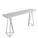 YI0877CHANG Stehtisch Zuhause Wohnzimmer gegen die Wandtischtisch Milch Tee Shop High Tabelle Goldene Holzstange Küchentisch (Color : 120 * 40 * 105cm)