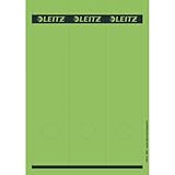 Leitz PC-beschriftbare Rückenschilder selbstklebend für Standard- und Hartpappe-Ordner, 75 Stück, Langes und breites Format, 62 x 285 mm, Papier, grün, 16870055
