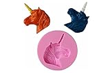 Silikonform Backform Einhorn Unicorn Pferd Fabelwesen Seifenform Gießform Fondant Eiswürfelform Backzubehör Tortendekor Backen Kuchendekor Basteln Dekorieren Verzierung Schmücken N