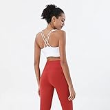 QND,Bustier,Yoga BH Damen BH Damen Tube Top Atmungsaktives Sporttop Sexy Bralette Solide Push Up Top Damen 7 Farben,Weiß,XL