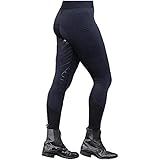 TYTUOO Damen-Leggings mit Silikongriff, weich, für Reiten, Fitnessstudio, Yoga, Reiten, Reiten, Reithose, Reithose, aktive Reithose, C-schwarz, L