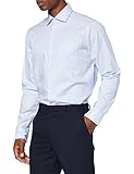 Seidensticker Herren Regular Langarm Uni Twill Klassisches Hemd, Hellblau, 39