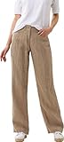 BRAX Damen Style Farina Leinenhose mit legerer Silhouette Hose, Toffee, 40