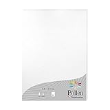 Clairefontaine 24385C Packung mit 25 Blatt Pollen, DIN A4, 210 x 297 mm, 210g, Perlmutt Weiß