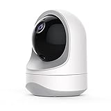 GQFDBS WLAN IP Kamera Überwachungskamera mit Mikrofon und Lautsprecher, 1080p-Auflösung, 360-Grad-Panorama-Fisheye-Objektiv, IR Nachtsicht für Haustier, Hunde, Babyphone (Schwarz)