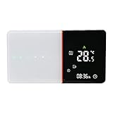 Decdeal Raumthermostat Thermostat Fußbodenheizung für Wassrer Programmierbar 5+1+1 Temperaturregler Wandthermostat mit LCD Touchscreen 5