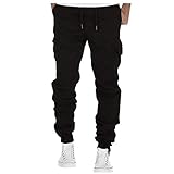 DRESCOKLJ Herren Jogginghose Sporthose Baumwolle Fitness Slim Fit Hose Freizeithose Joggers Streetwear Hose Pants Mit Stretch Loose Mode Training