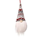 FEIZAO Wichtel Figuren Anhänger Weihnachtsdeko Weihnachtsanhänger Basteln Weihnachtsschmuck Weihnachtspuppe Gnom Tomte Anhängerweihnachtsdeko LED Filz Plüsch Weihnachtsmann anhänger Geschenkanhäng