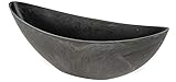 matches21 hochwertige Jardiniere Übertopf Blumentopf/innen & außen/Kunststoff dunkelgrau 1 STK - 39x11x12,5