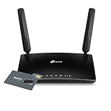 TP-LINK Archer MR600, 4G CAT6 AC1200 Wireless Dual Band Gigabit Router, unterstützt Gäste-Netzwerk & Elternsteuerung, mit kostenloser Smart-SIM-Karte, UK-Stecker, 3 Jahre , Schw