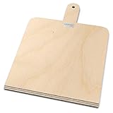AUPROTEC Pizzaschaufel Holz Pizzaschieber Pizzabrett Birke geschliffen Modell Danny: Größe S 26 x 20