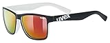 uvex Unisex – Erwachsene, LGL 39 Sonnenbrille, black mat white/red,