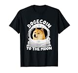 Lustige Dogecoin zum Mond Cryptocurrency Händler T-S