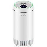 LLIVEKIT Luftreiniger mit HEPA Filter, 3 in 1 Air Purifier, entfernt 99,97% Partikel, CADR 320m³/h, bis zu 38 m² Raumgröße, für Allergiker, mit Filterwechsel-Alarm, mit LED Touch Display, Weiß