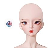 YOURPAI Bjd Bounce Ball, 14 mm Glasmaterial, grüne blaue Augen, geeignet für 1/3 1/4 Pupp