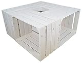 4er Set Massive Obstkiste Apfelkiste Weinkiste aus dem Alten Land +++ 49 x 42 x 31 cm (Weiss)