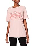 Superdry Damen VL AC Tee T-Shirt, Soft Pink, XL