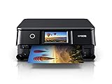 Epson Expression Photo XP-8700 3-in-1 Tinten-Multifunktionsdrucker (DIN A4, Scanner, Kopierer, WiFi, Duplex, 10,9 cm Touchscreen, Einzelpatronen, 6 Farben), Amazon Dash Replenishment-fähig, schw