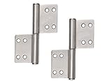 4x Scharnier Edelstahl klappbar, ideal für Innen- & Außenbereich - Stabile Türscharniere für Metall- & Holztüren (100 x 70 x 10 mm)