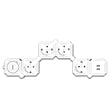 UCOMEN Steckdosenleiste Überspannungsschutz Mehrfachsteckdose mit USB-Ladefunktion,4 Fach Steckdosenadapter,180 Grad Drehen Steckdosenverteiler für Reise mit Schalter, zu Hause 3680W 16A,Weiß