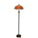 Stehlampe, Archaistic European Style Lampe 16 Zoll Europäische Retro Rot Festliche Kunst Libelle Haushaltsgeschenk Licht Hotel Wohnzimmer Stehlampe Dekoration Energiesp