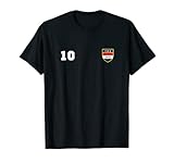 Irak Nummer 10 Fußball Flagge Fußball # Zehn Trikot Irak T-S