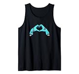 Lustige Herz Geste Zombie Halloween Hände Tank Top