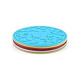 untersetzer Untersetzer 6Pcs Silikon Teeküstenmotorschiff Kreative Runde Blumenmuster Hitzebeständige Schalen-Becher Kaffee Bowl Pot-Auflage-Matte Fit jede mögliche Größe des U