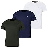 Calvin Klein Golf Herren 3-Pack-T-Shirt - Khaki/Marine/Weiß - XL