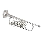 Bb/A Piccolo Trompete Silber Überzogene Messing-Trompeten Mit Mundstück Fall Musikinstrumente Trompete Edelstahlkolben Trompete (Color : Nickel Plated)