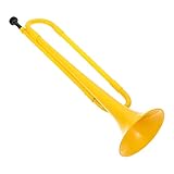 HEALLILY Trompete Spielzeug Plastik Sound Spielzeug Geräusche Maker Horn Instruments Modell Musical Pädagogisches Spielzeug für Kinder Anfänger Party Gunst Geschenk Gelb