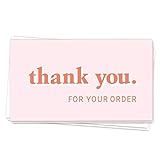 100 Benton Pink Dankeskarten für Ihre Bestellung – Kunden Dankeskarten Verpackung Karten – kleines Online-Betrieb – Paketeinlage für Online-Shop
