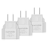 kwmobile 3X Reiseadapter USA Typ-A - Eurostecker Reise Adapter zu Typ A Steckdose in z. B. USA Kanada Mexiko Japan - Stromadapter Urlaub Weiß