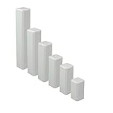 Trevendo® 10er Pack Eckstäbe, Ecktürme, Innenecken, Außenecken aus Holz weiß lackiert RAL 9010 (22 x 22 x 61 mm)
