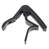 WGOEODI Gitarren-Capo, mit Perfect Silicon Cushion ​Gitarren-Capo aus Metalllegierung, schw