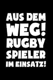 Rugby: Rugbyspieler im Einsatz!: Notizbuch / Notizheft für Rugby Bekleidung A5 (6x9in) liniert mit L