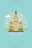 London: Notebook With London, London Eye, Red Telephone Box, Big Ben, Bridge, Squared Pages (110 Pages, 6 x 9) (Places, Band 7)