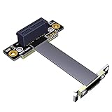 Kaxofang PCIe 3.0 X1 Zu X1 VerllNgerung Kabel R11SL-TL Dual 90 Grad Recht Winkliger Extender 8 Gbit/S PCI Express 1X Riser Karte, 10C