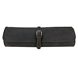 Greenburry Premium Werkzeugtasche - Werkzeugrolle aus echtem Dickleder - 13 unterschiedlich große Werkzeugfächer - 3 passende Druckknopffächer - Werkzeugrolle Motorrad - tool bag