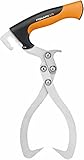 Fiskars Handpackzange zur Holzbearbeitung, Inklusive Köcher, Schwarz/Orange, WoodXpert, 1003625