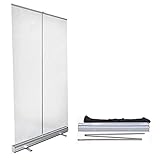 HYDT Store en bambou Pop Up PVC Teiler Roller Banner, Klarer Bodenstehender Nieschutz für Nursery Worktop Shop Counter, Länge 160/180/200 cm (Size : 100×200cm/39.7×78.7in)