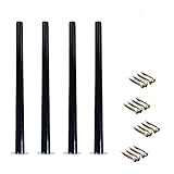 WLICWEI 4er Set Massivholz Möbelbeine Möbelfüße, Gummiholz ​​Tischbein, konische Ersatzbettfüße, Holz runde Sofafüße Schrankfüße, für Couch/Schrank/Osmanisch/S