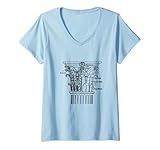 Damen Griechisches Säulen-Diagramm Architekt. T-Shirt mit V
