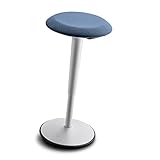 Sedus se:fit, Ergonomischer Hocker, Stehhocker, Stehsitz, Stehhilfe, Blau, Grau, Kunststoff, Gummifuß, 53-80 cm Höhenverstellb