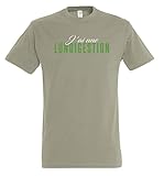 Boutique KKO Lustiges T-Shirt 'J'Ai Une Lundiges', kaki, L